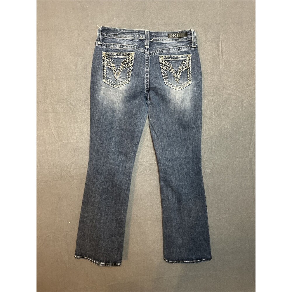 Vigoss Women Jeans Size 8 L32 Blue Heritage Fit Bootcut